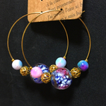 天然石☻ガラスビーズのピアス