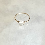 14kgf 大粒ハーキマーダイヤモンド　リング