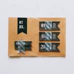 ▼▽▼SIMPLE!COOL!BLACK!FLAG!　日付シール*7月 ver2▼▽▼