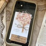 ベビーピンク❁︎  スマホ かすみ草 ミニブーケ カード iface ケース シール インナーシート ドライフラワー 