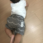 なみなみストライプ柄かぼちゃパンツ