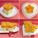 星型ケース入りマンゴーのレアチーズケーキ♪(*^▽^*)