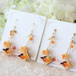 【ハロウィン限定】オレンジのプチフール　イヤリング/ピアス