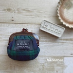 レトロなプラスチックがま口＊ぷっくり×ブラックウォッチ