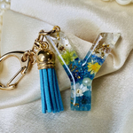 イニシャルキーホルダー　Y  ブルーグラデーション♡
