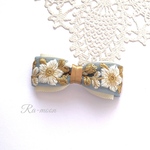  ＊インド刺繍＊華やかリボンクリップ★バレッタ有り★