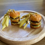 ハンバーガー　ポテト　チャーム　フェイクフード　フェイクスイーツ　ミニチュア　食品サンプル　