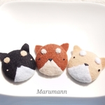 再販・柴犬トリオブローチセット