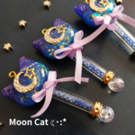 ꒰ 送料無料 ꒱  星猫ちゃんのMOONステッキ  バックチャーム   