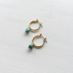 天然石：turquoise hoop pierce