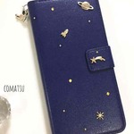 再販23☆*近未来!?わくわく宇宙旅行 手帳型スマホケース Xperia/GALAXY/AQUOS/arrows/iPhone 全機種対応 他