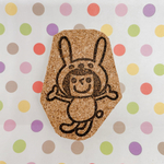 うさぎの着ぐるみを着た女の子のはんこ