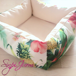 トロピカルな南国リゾート柄の常夏ペットベッド