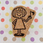 音符を手に乗せてる女の子のはんこ