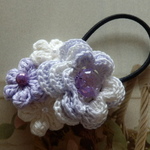 ハンドメイド：送料無料＊お花いっぱい＊おしゃれ＊ヘアゴム