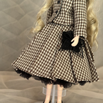 [再販]50's 千鳥柄　スカート　パニエセット　リカちゃん