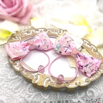 【☆キッズ☆】シャカシャカパーツの虹色チュールリボンセット