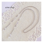 クリスタルオーロラ色SWAROVSKI＆SWAROVSKIパールのメガネチェーン グラスコード