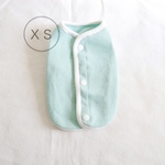 [犬服] ＸＳサイズ 完成品 チワワ　　　　　　　　　　ミント 裏毛ニット パイピングベスト 背中開き