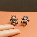 ◆小さめ◆ ミニチュア　ハロウィン猫さん、女の子