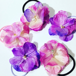 おそろもできちゃうお花のヘアゴム
