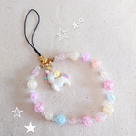 ユニコーンストラップ・クラックビーズver.2