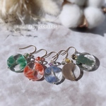  【 ピアス イヤリング 】販売START❣️❣️✨ 大人可愛い フラワー アンティーク調  シンプルアクセサリー 秋コーデ 冬コーデ 秋物 冬物 ブラウン ピンク グリーン ブルー