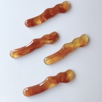 ◉minne新色◉【 2pcs caramel #48-25 】ニュアンスマーブルパーツ マーブル/軽素材/アクリル/透明感/ヘアアクセ/アレンジ/デコパーツ/ニュアンス/うねうね/キッズ