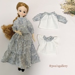 【送料無料】＊リカちゃんサイズ服＊ティアードスカート＆着せ替えトップス３点　合計４点セット