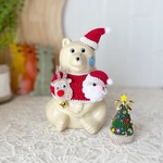 再販③しろくま貯金箱 クリスマスサンタ🎅ツリー🎄セット