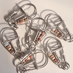 カラビナ65/インプレッションストーン　メンズへのバレンタインのプレゼントにカラビナのキーリング