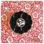Night Flower 〜Coup de Coeur〜ビーズ刺繍ブローチ
