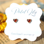 No.54878 小さいハート樹脂ピアス アレルギー対応 made by PISTOL LILY