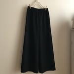 カシミヤ100％（黒）で作ったワイドパンツ