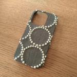 *受注製作*ミナペルホネン*タンバリン*カーキ×ライトグリーン*mina perhonen*iPhoneケース*iPhoneカバー*スマホケース*スマホカバー