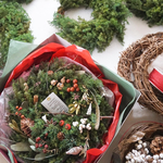 【早割クリスマス】クリスマスリース*ボタニカル／プリザーブドフラワー　Mサイズ