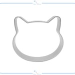 E25 ねこ 顔 クッキー 型 アルミ お菓子作り デコレーション 抜き型 クリスマス 猫 ネコ 動物 デザイン しっぽ 可愛い 誕生日 バレンタイン キッチン 調理器具 猫の日