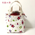 クリスマス★サンタ✩.*˚ミニきんちゃくトートバッグ