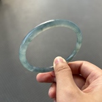 本翡翠バングル　グァテマラ産　細身 氷ヒスイ　高品質
