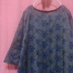 フラワーブーケ刺繍ワンピース　charcoal