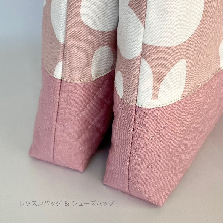 うさぎシルエット ⚪ レッスンバッグ 5点セット - handmade
