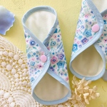 可愛い布ナプキン『小花❁水色』おりものライナー