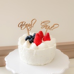 ケーキトッパー　ジェンダーリビールケーキ　木製