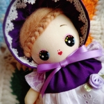 No.608＊文化人形約20㌢(紫)
