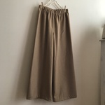 カシミヤウール（キャメル）で作ったワイドパンツ