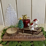 クリスマスオブジェ(ごまサンタ　ソリ)