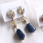 【 earring 】大人なネイビー ‎𓂃◌𓈒𓐍