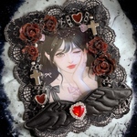 №８ 黒レースの硬質ケース ホイップデコ トレカケースデコ