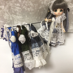 [再販] オビツ11用ハンガーラックとハンガーセット（白）