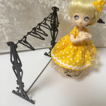 [再販] オビツ11用ハンガーラックとハンガーセット（黒）